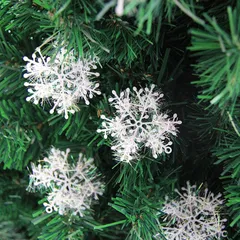 クリスマス 雪の華 雪の結晶 ツリー 飾り 装飾 オーナメント 9個セット