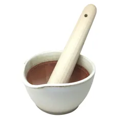 【人気商品】もとしげ すり鉢 すりこ木 石見焼 すりばちセット テーブルを傷つけない シリコン 底 (小) 白マット 直径約11cm 元重製陶所 すべり止め付 国産 元重製陶所 石見焼 もとしげ (すりこぎ付) 日本製のサムネイル