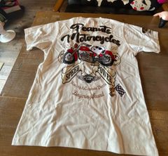 【Lサイズ】フラッグスタッフ スヌーピー刺繍半袖Tシャツ 442062 FLAGSTAFF SNOOPY ピーナッツ ウッドストック バイク