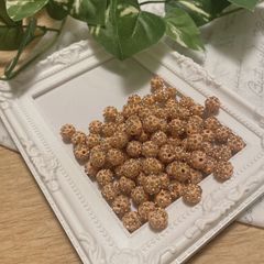 クレイビーズ 10個セット オレンジベージュ