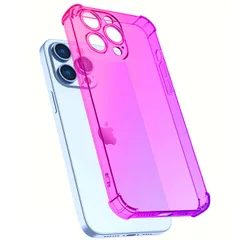 iPhone15 Pro Max ケース アイフォン15 プロマックス  グラデーション耐衝撃 ソフト ケース 【Color】 ピンク・パープル