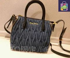 miumiu デニムマテラッセ　ショルダーバッグ-WTO輸入2