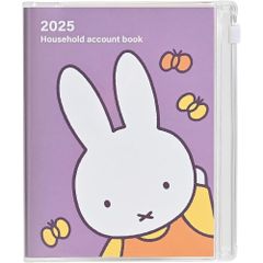 2025年 ミッフィー 家計簿付き手帳 ウィークリー手帳 A6 月間ダイアリー スケジュール帳 カメラ 2024年12月始まり MF863A キャラクター おしゃれ かわいい メール便