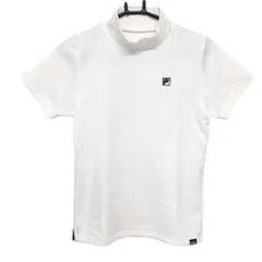 ★特価★【超美品】フィラゴルフ 半袖ハイネックシャツ 白 裏起毛 レディース M ゴルフウェア FILA GOLF