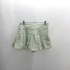 ◇ ⊂ ZARA ザラ インパンツ ミニ丈 フレア スカート サイズS グリーン レディース E  【1503050018524】