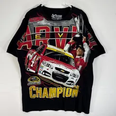 古着 チェイス  半袖Tシャツ 肉厚 モーターカルチャー レーシング NASCAR M  ブラック 両面プリント メンズ