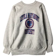 古着 90年代 チャンピオン Champion REVERSE WEAVE リバースウィーブ 刺繍タグ 3連プリント カレッジスウェットシャツ/eaa586590