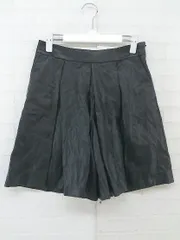 ◇ ◎ ●美品● INDIVI インディヴィ タグ付き フェイクレザー ミニ フレア スカート サイズ L ブラック レディース  【中古】 【1205100012000】