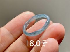 L13-110 高氷種 竹節 リング 花青 19.5号 グアテマラ産 A貨 本翡翠 くりぬき