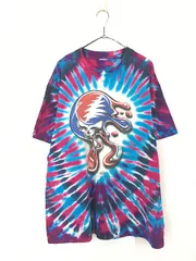 古着 90s Grateful Dead × Buzz Parker 「Melt Your Face」 ロック バンド タイダイ Tシャツ XL位