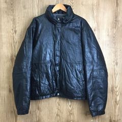 USA製 80s EDDIE BAUER Leather Down Jacket エディーバウアー レザー ダウンジャケット メンズ XL位  s25020928 