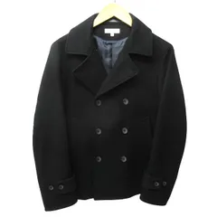 B&Y ユナイテッドアローズ BEAUTY&YOUTH ビューティー&ユース Ｐコート ジャケット ダブル ウール 黒 ブラック Sのサムネイル