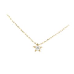 スタージュエリー ダイヤモンド ネックレス 0.04ct K18YG(18金 イエローゴールド) 質屋出品