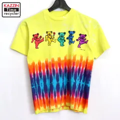 90s USA製 vintage グレイトフルデッド Grateful Dead Anvil タイダイ柄 デッドベアー バンドＴシャツ メンズ ~XSサイズ相当