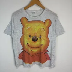 Disney ディズニー くまのプーさん Winnie the Pooh Tシャツ キャラクターT 半袖 プリント グレー 160サイズ キッズサイズ 古着 ナード系 日本製