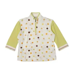 adabat アダバット 総柄 ハーフジップ 七分袖 シャツ 天竺コットン サイズ 2 /レディース/ゴルフ/ワールド/日本製のサムネイル