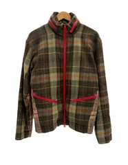 コムデギャルソン COMME des GARCONS SHIRT チェックデザインブルゾン ウールジャケット W13150 ジャケット ブラウン Mサイズ 101MT-4969