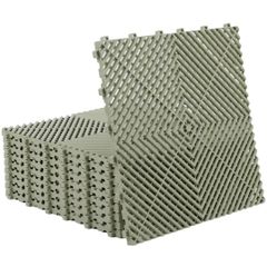 新品 オリーブ 4枚セット ラウンドタイプ 40×40×1.8cm ガレージタイル 業務用 ISL 高耐荷重モデル