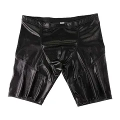 ボクサー パンツ ロング スパッツ メタリック メンズ  男性下着 キラキラ セクシー おしゃれ シンプル 快適フィット スポーツ 大きいサイズ 黒 白 金 銀 ms-007