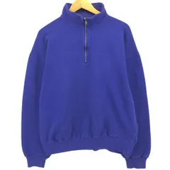 古着 90年代 エルエルビーン L.L.Bean Russel ラッセル ダブルネーム ハーフジップスウェットシャツ トレーナー USA製/eaa478983