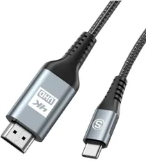 ★HDMI Type-C 変換ケーブル 1M, 4K USB-C HDMIケーブル Thunderbolt3対応 ナイロン編み 映像出力 携帯画面をテレビに映す タイプC HDMI 変換ケーブル