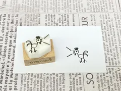消しゴムはんこ16  にわとりおしらせはんこ