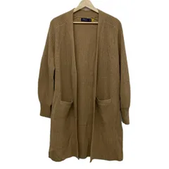 POLObyRalphLauren(ポロラルフローレン) カーディガン サイズM レディース美品  - ブラウン 長袖/ロング丈