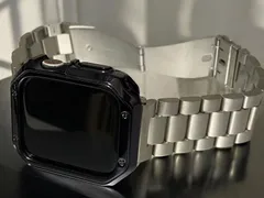 Apple Watch ステンレスベルト付きカバーセット メンズ レディース対応 Ultra  38mm 40mm 41mm 42mm 44mm 45mm 46mm49mm 31