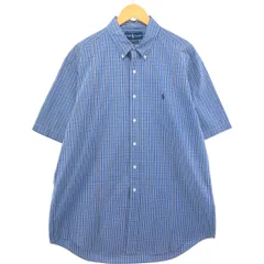 古着 ラルフローレン Ralph Lauren CLASSIC FIT クラシックフィット 半袖 ボタンダウン チェックシャツ XL メンズXL相当/eaa560657