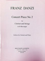 ダンツィ 演奏会用小品 第2番 変ロ長調 (クラリネット+ピアノ) 輸入楽譜 Danzi Concert Piece No. 2 for in B flat major 洋書