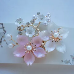 桜のヘアアクセサリー　　ヘアクリップOR  ヘアコーム  ORバレッタ
