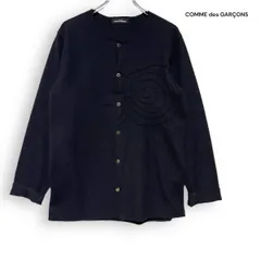 M2512/ tricot COMME des GARCONS 1991 archive VINTAGE トリコ コムデギャルソン ウールジャージー スパイラルステッチ カーディガン