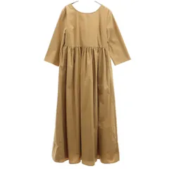 CAROLINA GLASER カロリナグレイサー 7分袖 ワンピース ベージュ ビームス レディース 古着