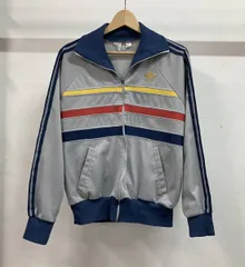 adidas アディダス 80sトラックジャケット ジャージ ロゴ 刺繍 万国旗 スリーストライプ フランス製 マルチカラー