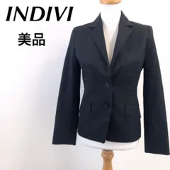 【美品】INDIVI　インディヴィ　テーラードジャケット　ブラック　高級　M