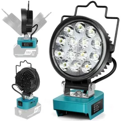 【在庫処分】バッテリー対応 42W 18V 3000LM 18V IP65防水防塵 マキタ 手提げ付 マキタ スマホ充電 LED投光器 USB充電 コードレス作業灯 Type-C充電 フラッドライト 超高輝 LED 携帯型 ワークライト 工事現場/非常用照明/