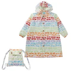 小川(Ogawa) kukkahippo ランドセル対応キッズレインコート 100cm アニマル リュック対応可能な調整タック付き カバさんの反射プリント付き 透明窓付き ゴム付きの袖 カバさんの形の収納カバン付き 傘とレインブーツと同じ柄 男の子 女の子 8