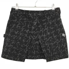 【新品】パーリーゲイツ スカート ダークグレー×黒 千鳥柄 レオパード ロゴ白 ストレッチ レディース 0(S) ゴルフウェア PEARLY GATES