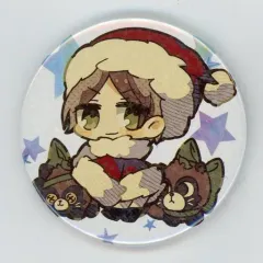 【中古】バッジ・ピンズ うらたぬき(サンタ/背景星/ホロ) 缶バッジ 「そらまふうらさかのふゆやすみ！～クリスマス会～ ～新年会～」 缶バッジくじ景品
