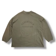 FEAR OF GOD ESSENTIALS LONGSLEEVE T-SHIRT ロングスリーブTシャツ モックネック カットソー フィアオブゴッド エッセンシャルズ FOG チャコール L 87041A7