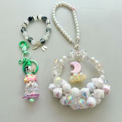 ☆ハンドメイド☆リース＆キーホルダー＆ブレスレット☆３点セット☆まとめ売り☆