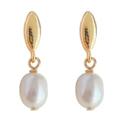 【waco blossom】ピアス レディース 揺れる 天然淡水パール シルバー925針 14kgf 金属アレルギー対応 両耳用 シンプル ビジネス デイリー フォーマルアクセサリー バロックパール 