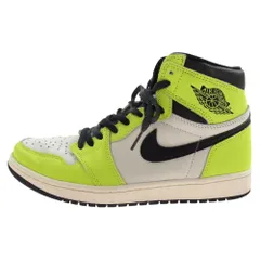 NIKE ナイキ スニーカー 555088-702 Air Jordan 1 エアジョーダン ワン RETRO HIGH OG Volt/Visionaire レトロ ハイ スニーカー イエロー系 ホワイト系 27cm【中古】
