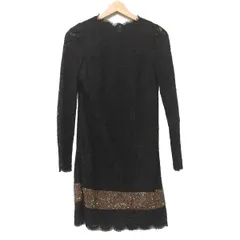 ドルチェアンドガッバーナ ジャガード ワンピース 黒 38 イタリア製 ドルチェアンドガッバーナ ジャガード ワンピース 黒 38