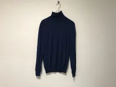 本物ザノーネZANONEウールタートルネックニット長袖セーターメンズサーフミリタリーアメカジビジネススーツドレスストリートスケーターゴルフ紺ネイビ48イタリア製L