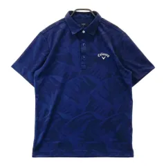 サイズ：L CALLAWAY キャロウェイ  半袖ポロシャツ 総柄 ネイビー系 [240101486998] ゴルフウェア メンズ ストスト