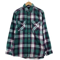 古着 90年代 ファイブブラザー Five Brother 長袖 チェック柄 フランネルシャツ USA製 メンズL ヴィンテージ/eaa368465