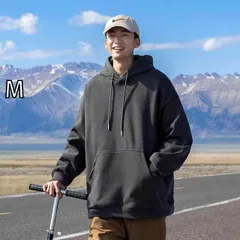 [M]メンズ ファッション 服  オシャレ シンプル 大人 かっこいい 大きいサイズ ストリート 紳士服 ブルー フード スウェットシャツ アメリカン ファッション スーツ ヘビー パーカー カップル 服 ジャケット