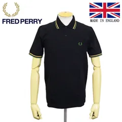 FRED PERRY (フレッドペリー) M12N TWIN TIPPED FP SHIRT ライン入りポロシャツ イングランド製 全5色 FP390 K27BLACK/NECTAR/CAPULETOLIVE 42