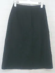 ◇ OTTO collection オットーコレクション リネン混 膝丈 タイト スカート サイズ7 ブラック レディース P  【中古】 【1208300000853】